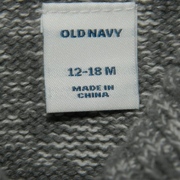 Boys 12-18 Months Gray Llama Cardigan Sweater - Picture 6 of 8